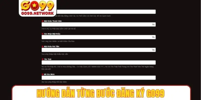 Hướng dẫn từng bước đăng ký GO99